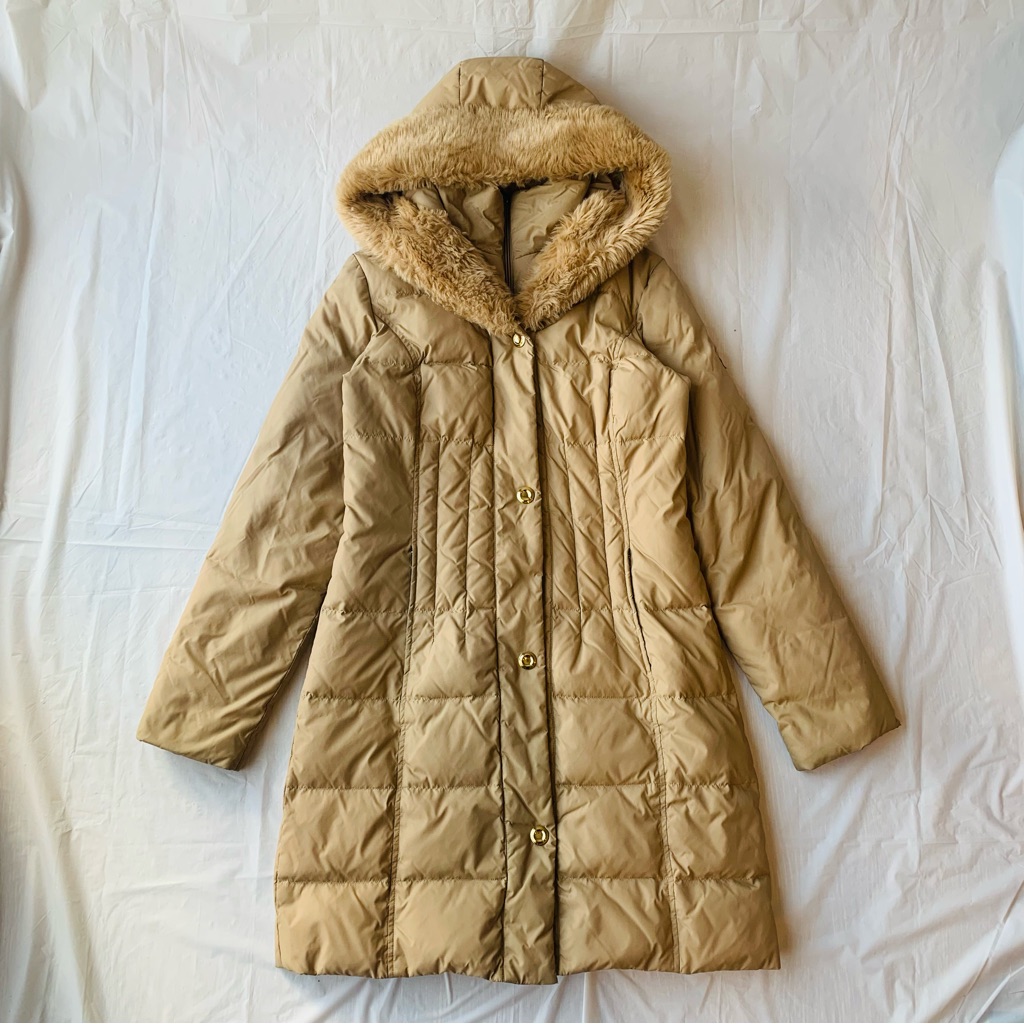 Larry Levine Women’s Down Coat Xs Beige